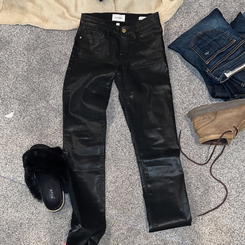 Frame Coated Skinny Jeans
